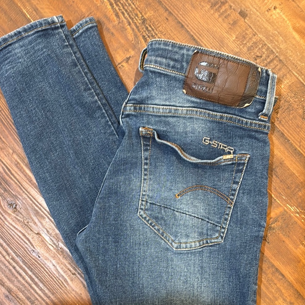 G-Star Slim Blue Jeans with Subtle Fading